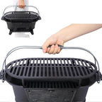 100% Cast Iron Hibachi Grill Charcoal, Hibachi Grill Outdoor, Oval