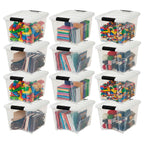 IRIS USA 6-Pack 72 Quart Storage Bins with Lids, Clear