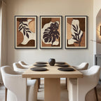 Large Framed 3D Wood Boho Tropical Wall Decor for Living Room, 24x36 Inch