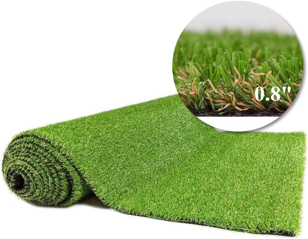 Artificial Turf Grass Outdoor Rug 2x61 ft for Patio, Dog With Drainage