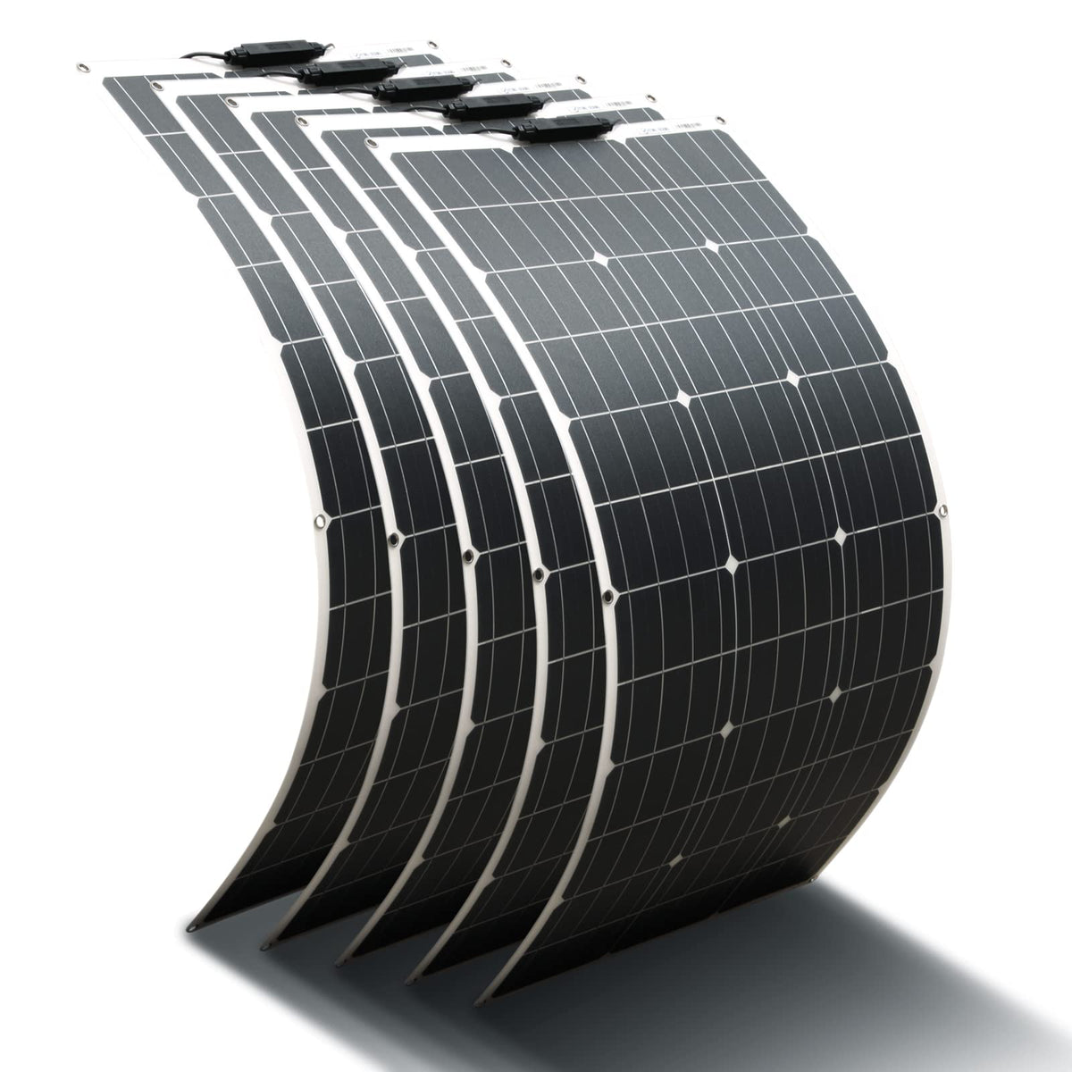3pcs 100W Solar Panel Flexible 18V, (300W) Solar Module Ideal for Garden House, Camping, Motorhome, Uneven Surface