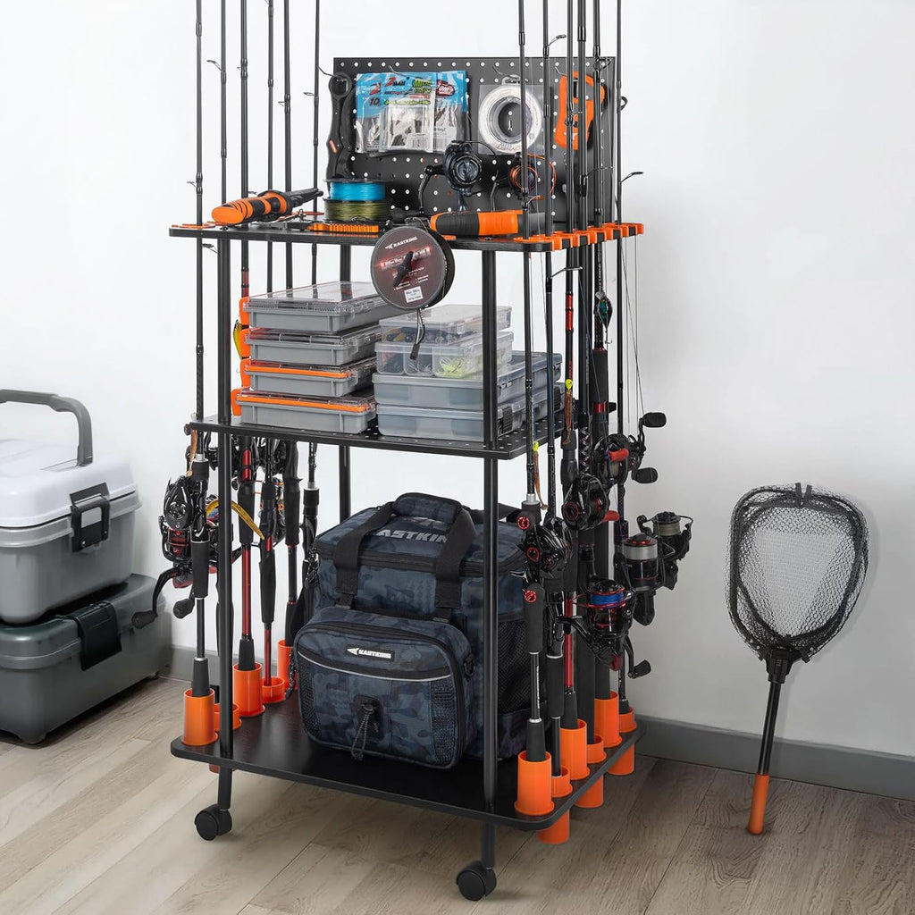 KastKing Gear Trolley V12 Mobile Fishing Rod Holder for 12 Rods or Combos