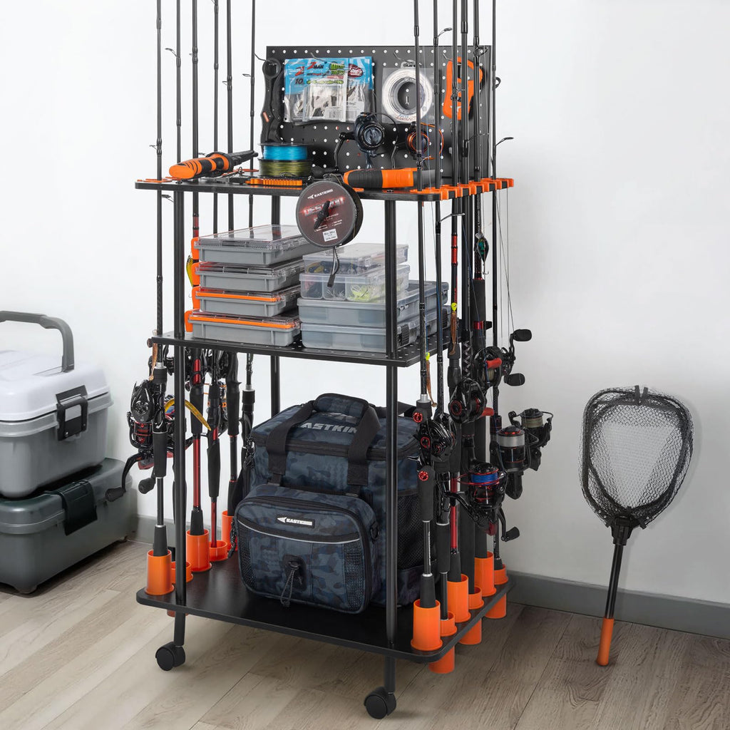 KastKing Gear Trolley V12 Mobile Fishing Rod Holder for 12 Rods or Combos