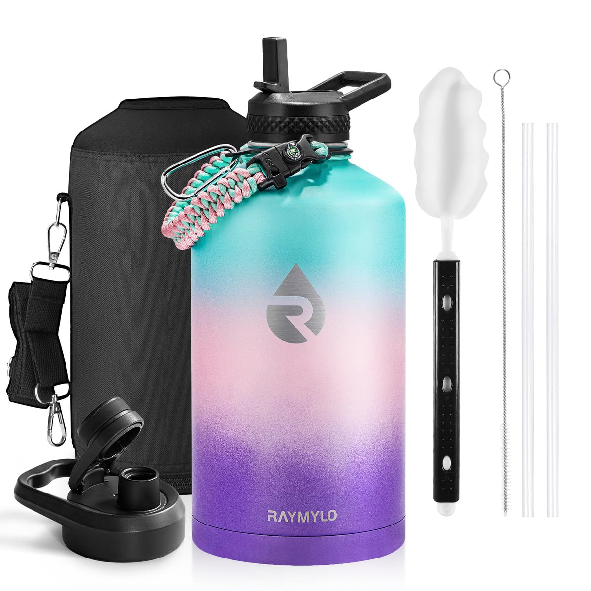 RAYMYLO Insulated Water Bottle 40 oz, Triple Wall Vacuum Stainless Steel