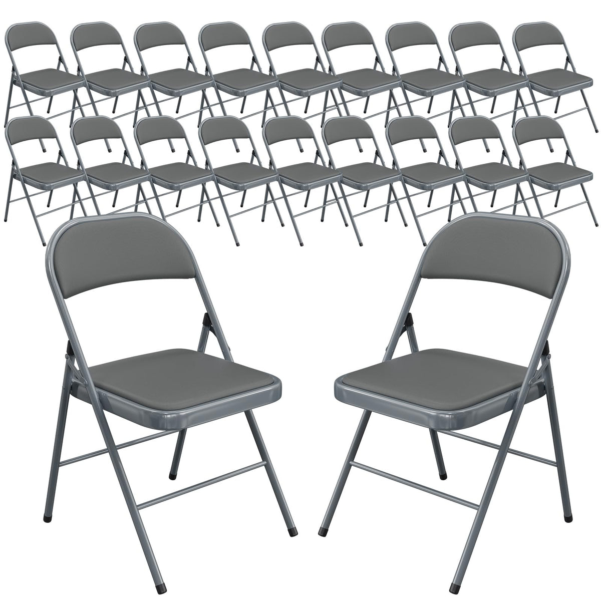 Bonnlo Folding Chair with Comfortable Padded Cushion and Back, Portable Folding Chairs for Outside, Office Events, Weddings, Pu Leather, 6 Black