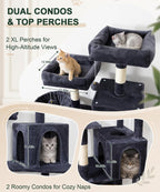 AMHANCIBLE Cat Tree Tower, 70 Inch Heavy Duty Cat Tree for Large Cats