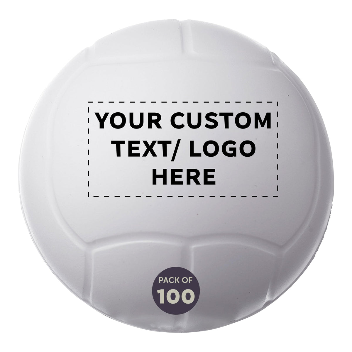 DISCOUNT PROMOS Custom Golf Shaped Squeeze Balls Set of 50, Personalized Bulk Pack - Perfect for Promotional Giveaways - White