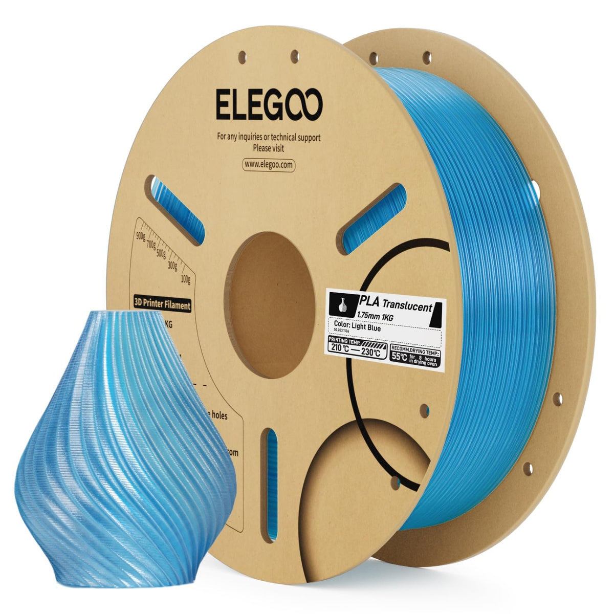 ELEGOO PLA 3D Printer Filament 1.75mm Bundle Multicolors 10KG