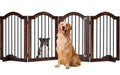 PrimeZone 144" Extra Wide 36" Tall Free Standing Dog Gate Indoor with Door