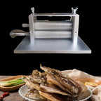 Gazechimp Dried Squid Embossing Machine, Practical Kitchen Gadget Sturdy for, Baking, Pasta Pastry, 26.5cmx31cmx15cm, Silver