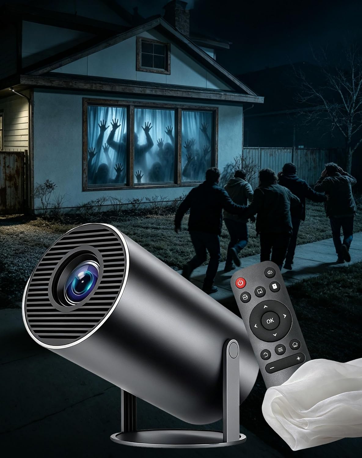 Scary Decorations Halloween Window Projector，black：With Effect fabric