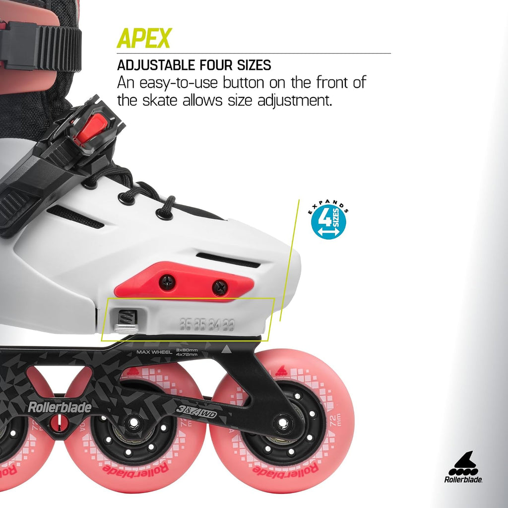 Rollerblade Apex Junior Adjustable Fitness Inline Skate