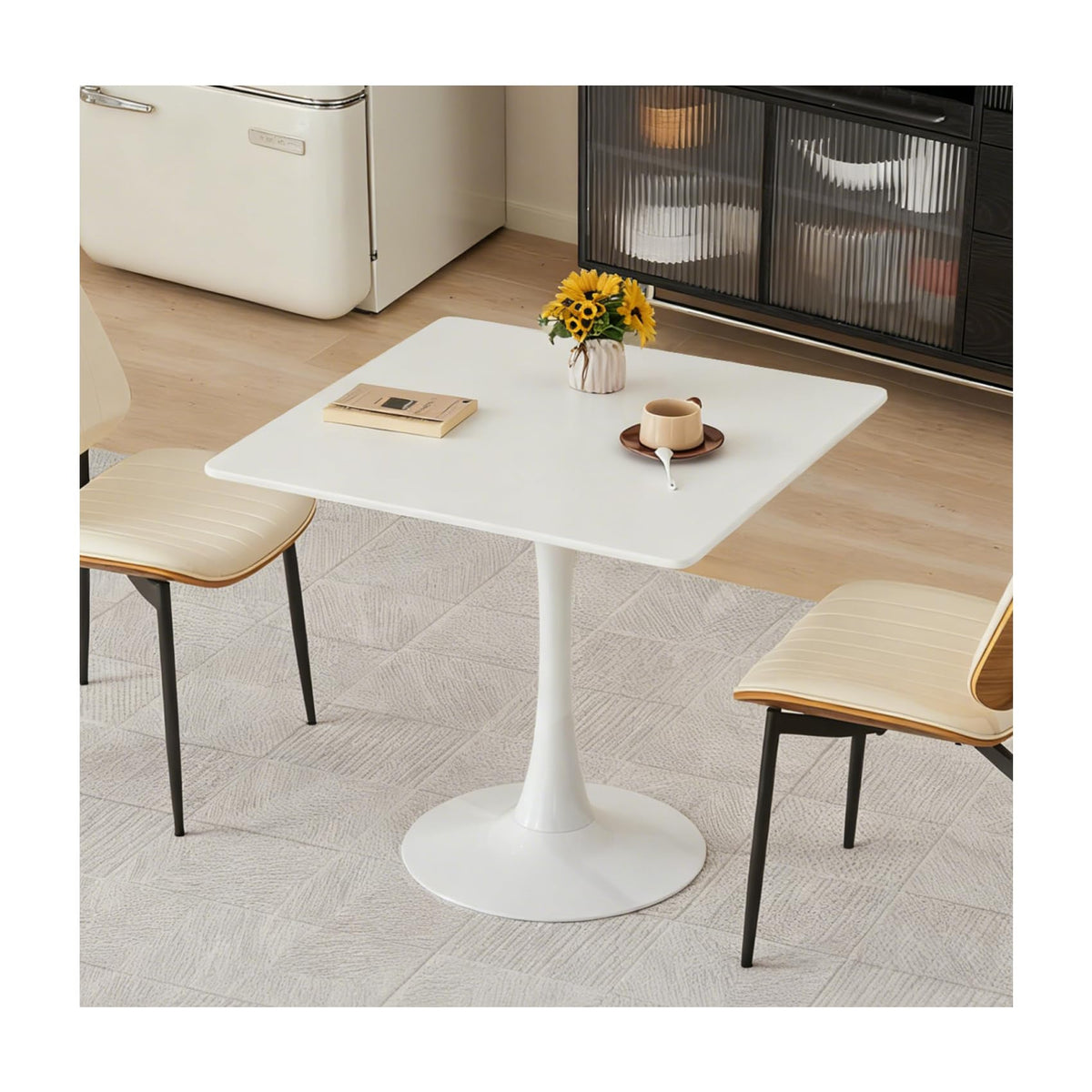 Round Dining Table, 31.5" Tulip Table (White)