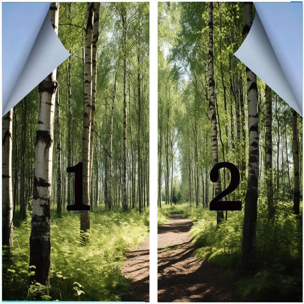 Dense Forest Window Privacy Film 35.4Wx55.1L-inch x2 Pcs