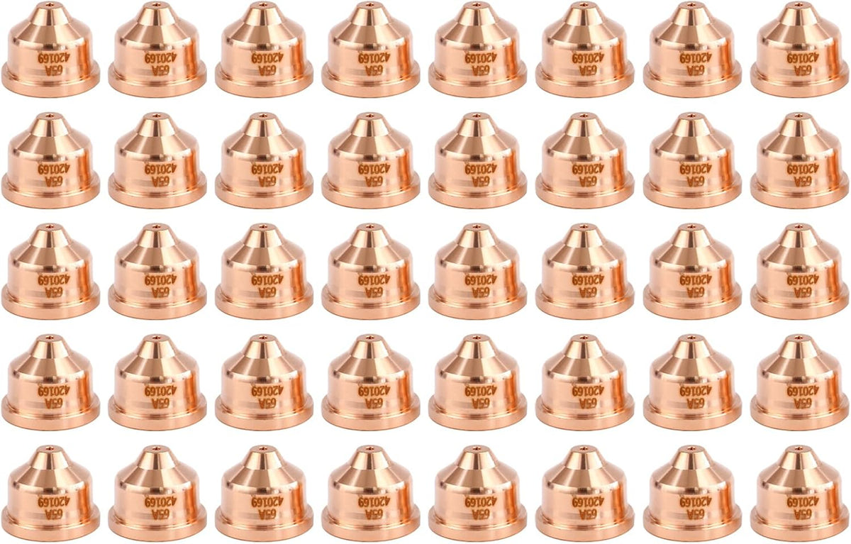 40pcs 420169 Nozzle Tips 65A Fit PMX125 Plasma Cutting Torch Consumables
