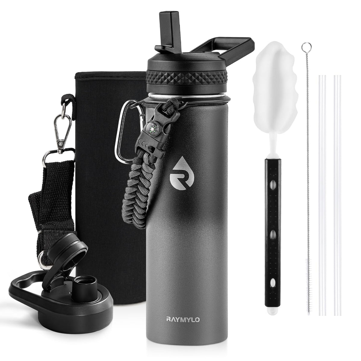 RAYMYLO Insulated Water Bottle 40 oz, Triple Wall Vacuum Stainless Steel