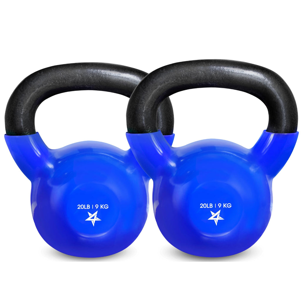 Yes4All Vinyl Kettlebell, 5–100 Lb Strength Training Kettlebell