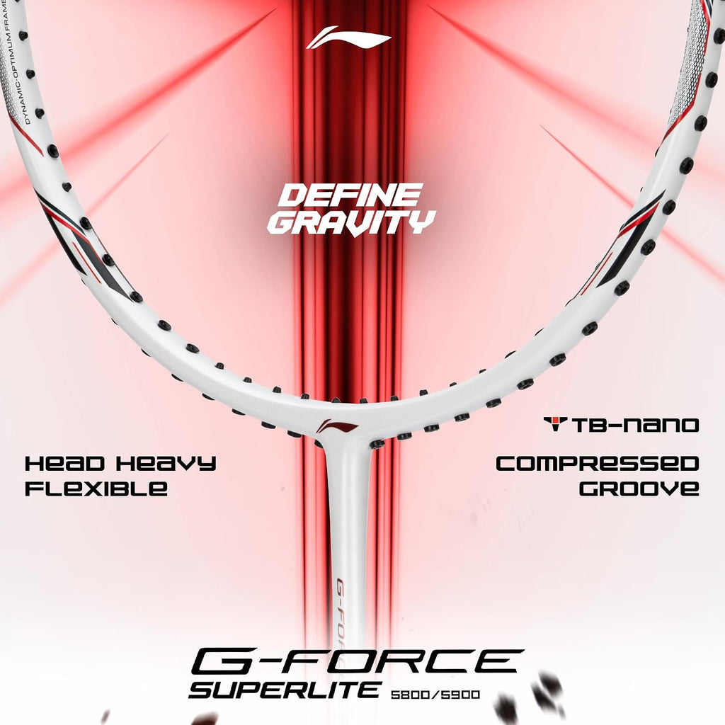 LI-NING G-Force 5900 Superlite Strung Badminton Racquet 5U G6