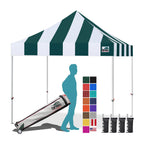 Eurmax USA 10x10ft Pop Up Canopy,Commercial Instant Tent for Outdoor Events,Patented No-Tip Rolling Storage Bag with 4 Sandbags,UV & Water Resistant,Heavy Duty Portable Shelter Gazebo,White