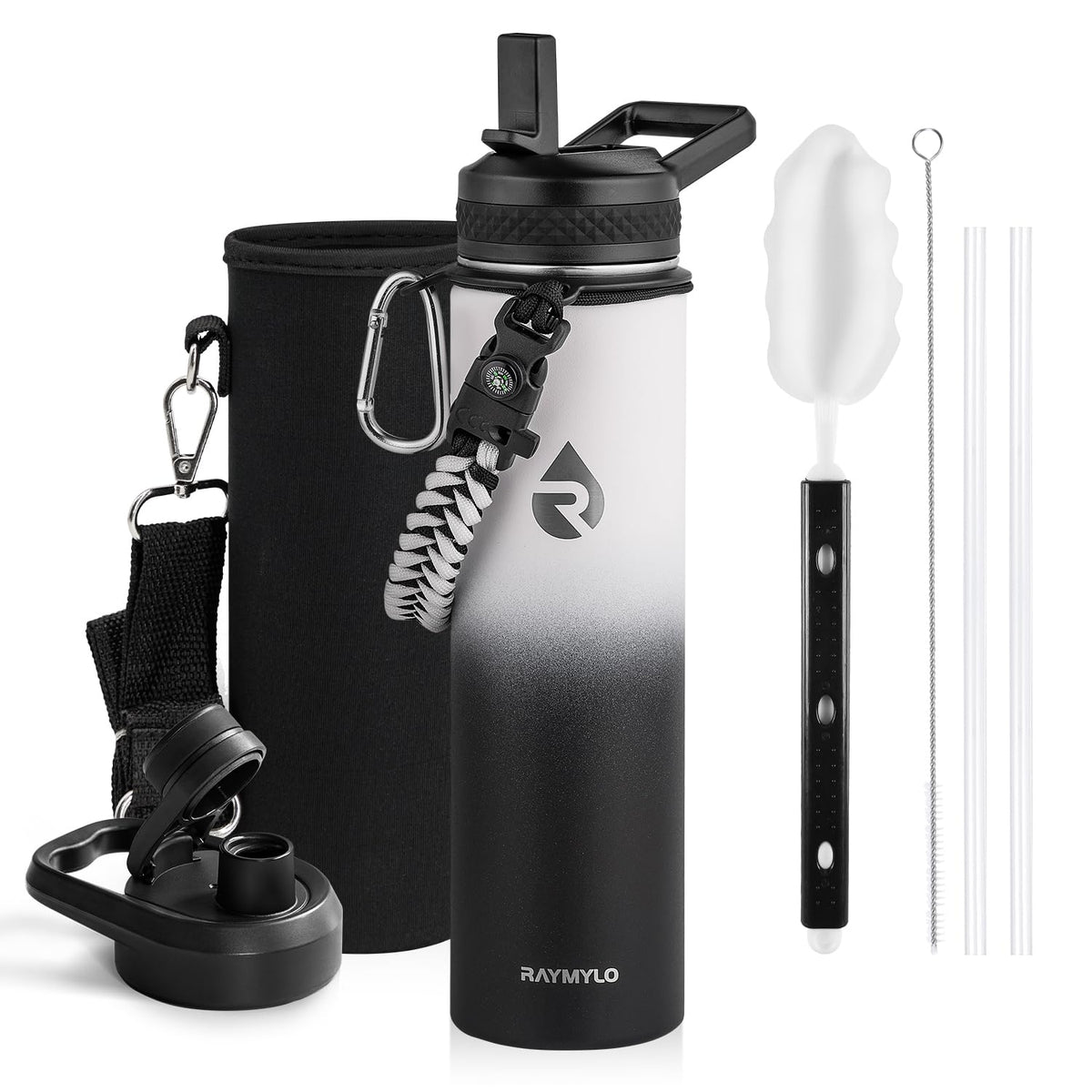 RAYMYLO Insulated Water Bottle 40 oz, Triple Wall Vacuum Stainless Steel