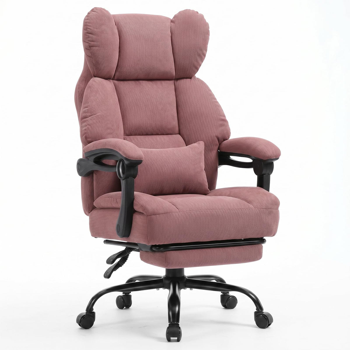 GTPLAYER Big&Tall Ergonomic Gaming Chair, Wide Spring Seat, Linkage Armrest,Earth BLK