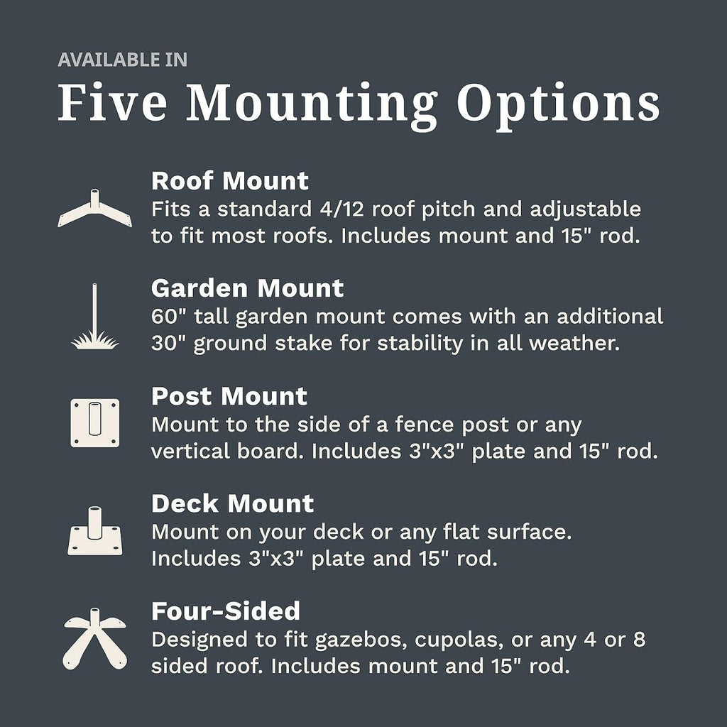EZ Vane Steel Jumping Deer Weathervane with Wind Cups — Deck Mount