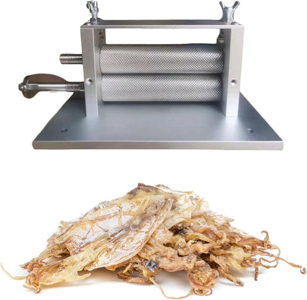 Gazechimp Dried Squid Embossing Machine, Practical Kitchen Gadget Sturdy for, Baking, Pasta Pastry, 26.5cmx31cmx15cm, Silver