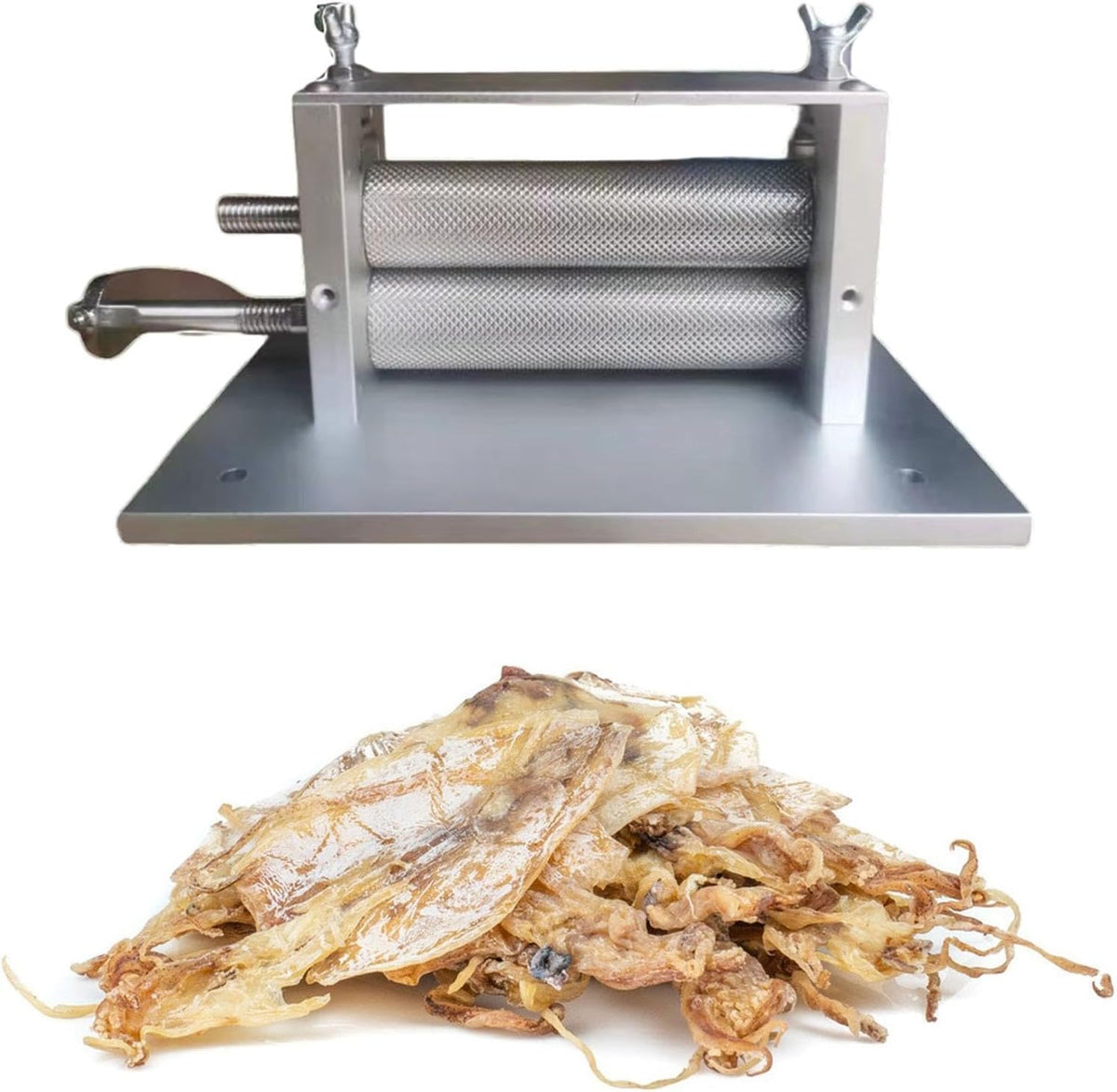 Gazechimp Dried Squid Embossing Machine, Practical Kitchen Gadget Sturdy for, Baking, Pasta Pastry, 26.5cmx31cmx15cm, Silver