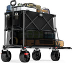 TIMBER RIDGE 400L Folding Double Decker Wagon with Brakes, 54" Extra Long