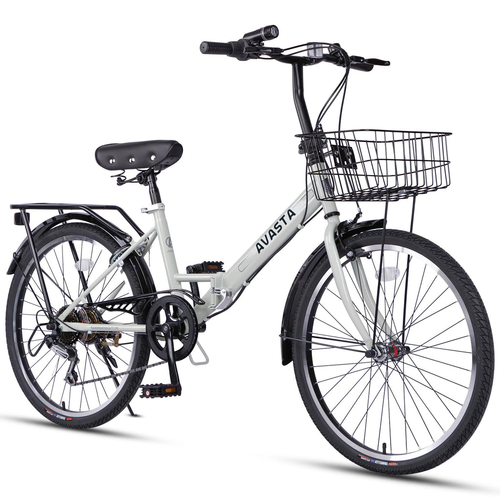 AVASTA Quartet Folding Bike, 20/24 Inch, 7-Speed, Dual Brakes
