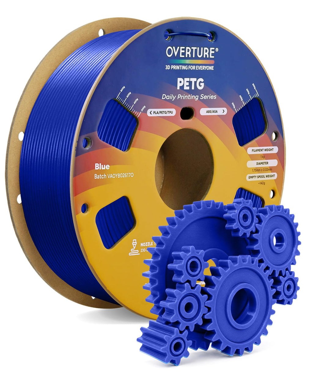 OVERTURE 10KG Bundle High Speed PETG Filament 1.75mm, 3D Printer Filament