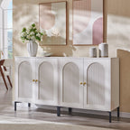 IFGET 61.75" W Modern Arched Sideboard Buffet Cabinet with Storage, Natural