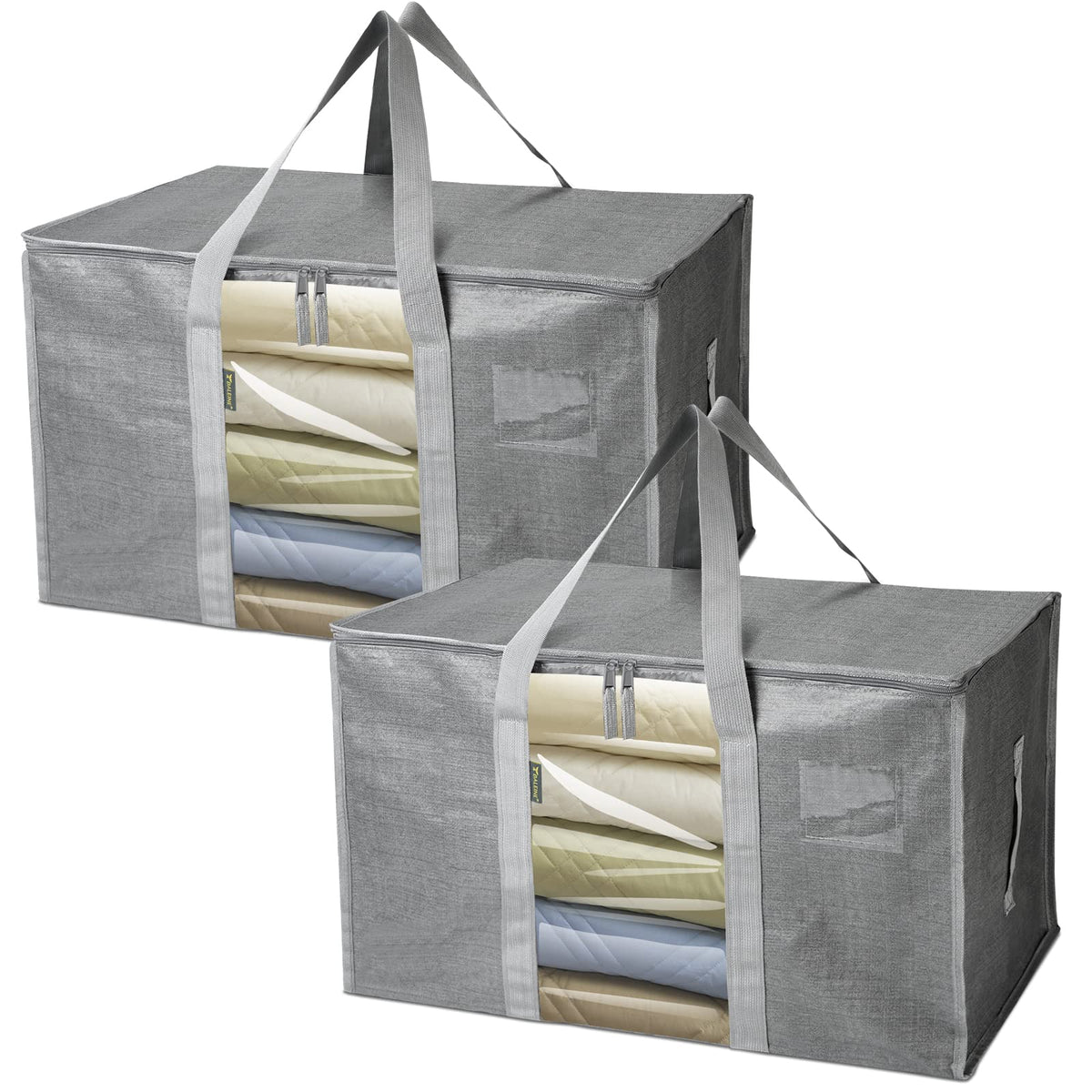 BALEINE 16-Pack Oversized Moving Bags with Reinforced Handles, Heavy-Duty Storage Tote for Clothes, Moving Supplies (Clear, 16-Pack)