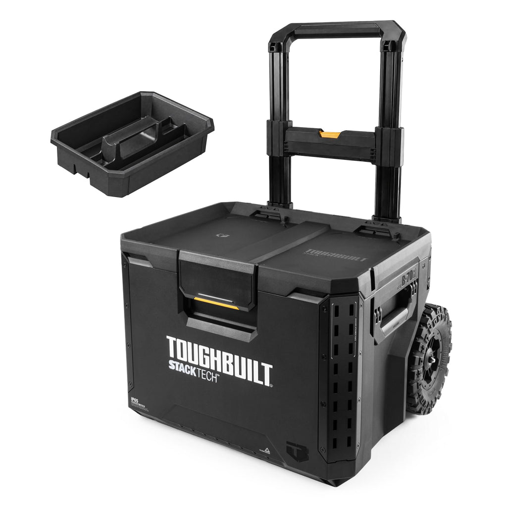 ToughBuilt StackTech Rolling Tool Box with 9-Inch Wheels, 250 lb Capacity