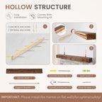 G GOOD GAIN 60'' Fireplace Mantel, 5'' Pine Wood Floating Shelf, DarkWalnut