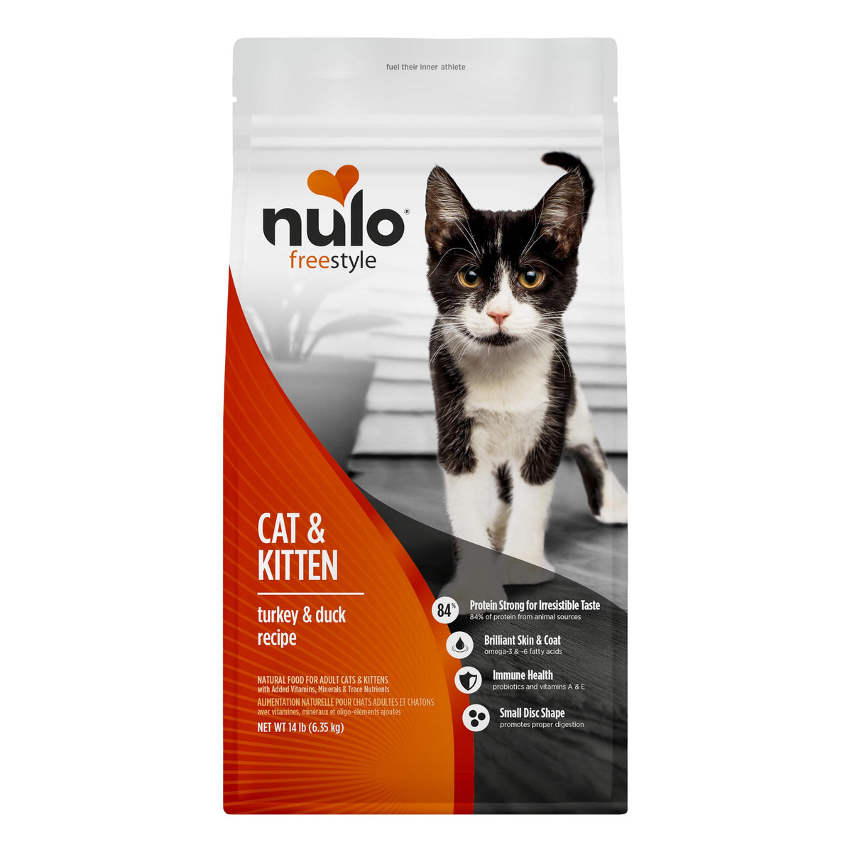 Nulo Freestyle Cat & Kitten Dry Food - Chicken & Cod Recipe, High Protein Grain Free Cat Food, Natural Kibble with Probiotics & Omega Fatty Acids, 14lb Bag
