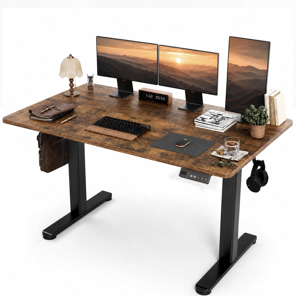 Claiks Electric Height Adjustable Standing Desk, 32x19 Inch, Nature