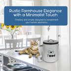Medium Cat Up To 30lb Pet Food Storage Canister with Scoop – Durable & Airtight for Freshnesss, Minimalist Design & Recyclable, Huge Large Metal Container (Cat Bin - Medium Size)