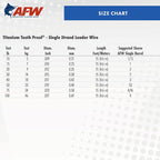 AFW Titanium Tooth Proof, Single Strand Leader Wire