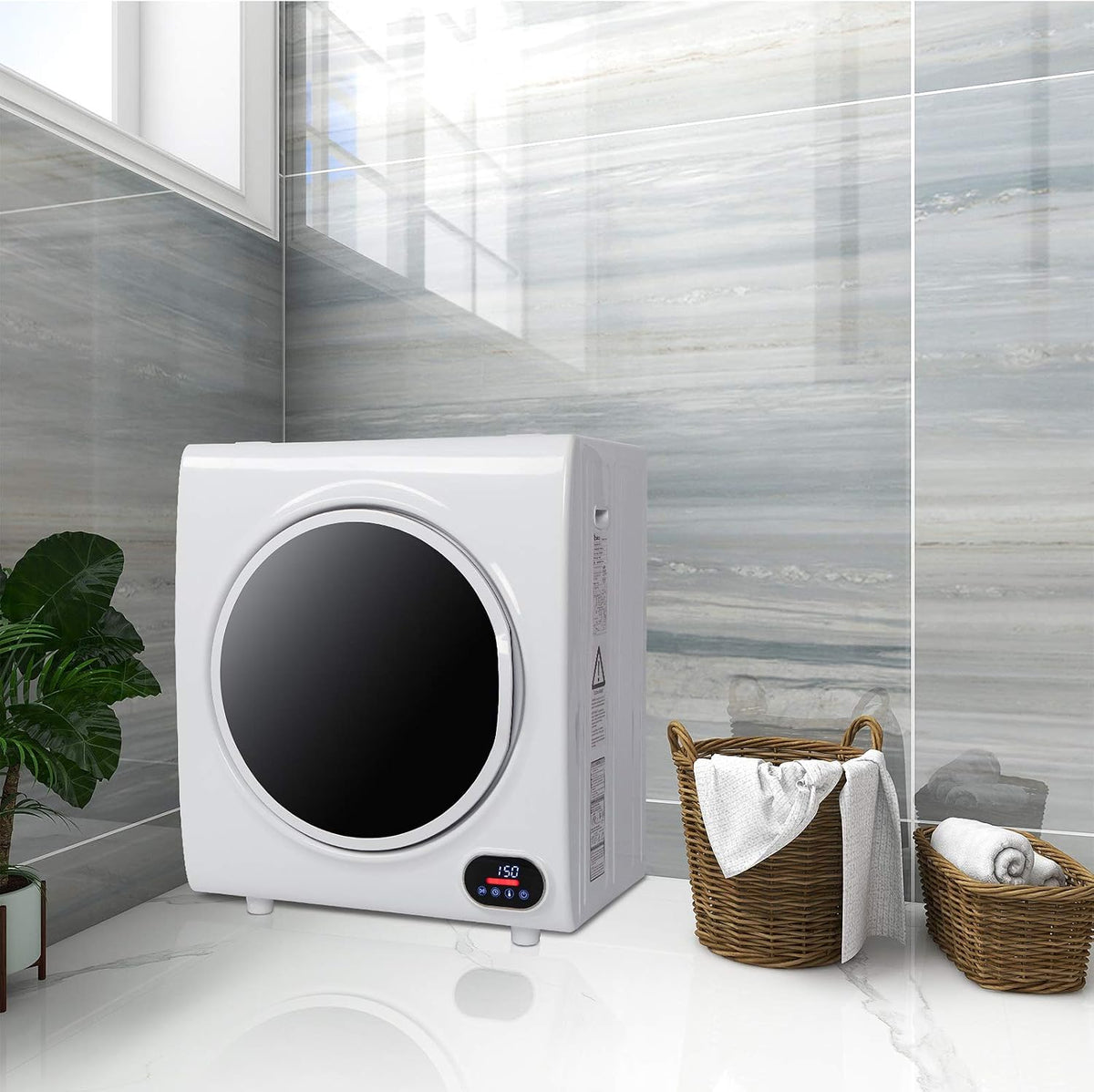 Winado 2.6 Cu.Ft Portable Dryer with Exhaust Hose, LCD Control Panel