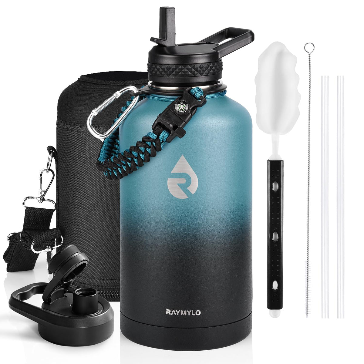 RAYMYLO Insulated Water Bottle 40 oz, Triple Wall Vacuum Stainless Steel