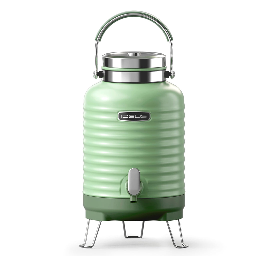 IDEUS Insulated Beverage Dispenser 1.4gal, Drink Container Deep Green