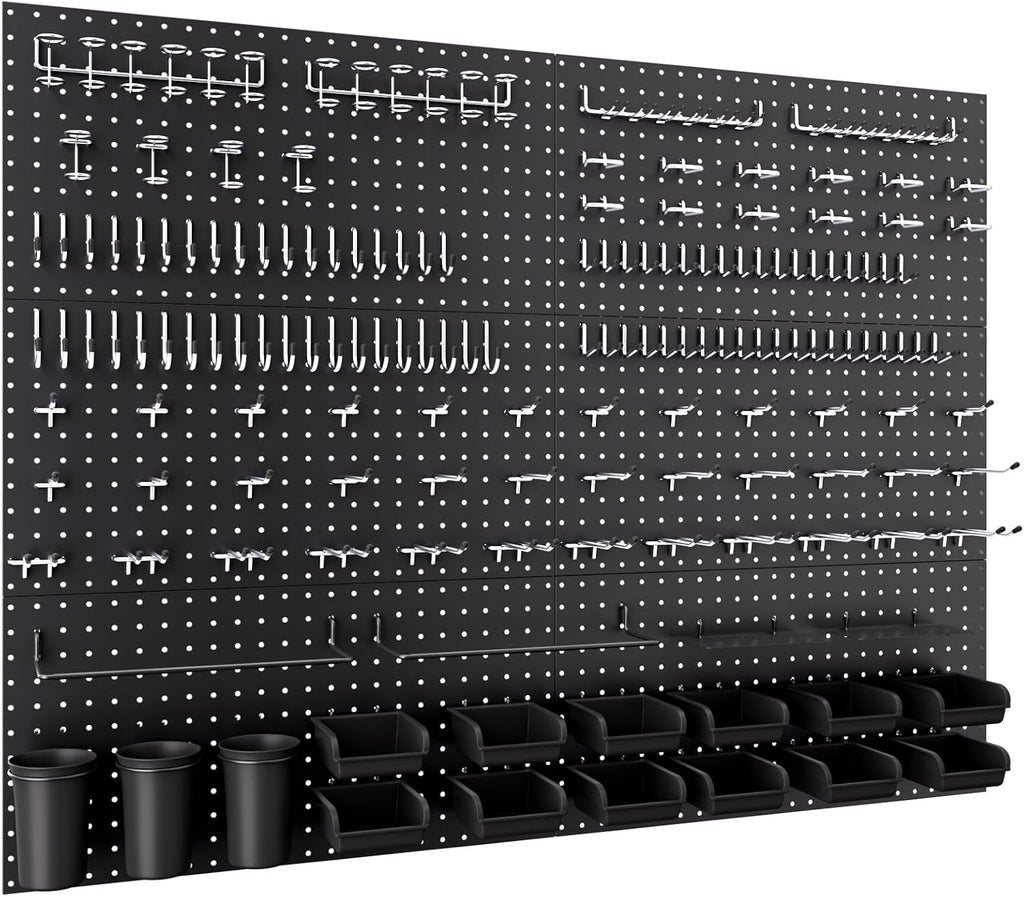 INCLY 48x36 Inch Metal Peg Board Kit 1/4" Pegboard Hooks Accessories