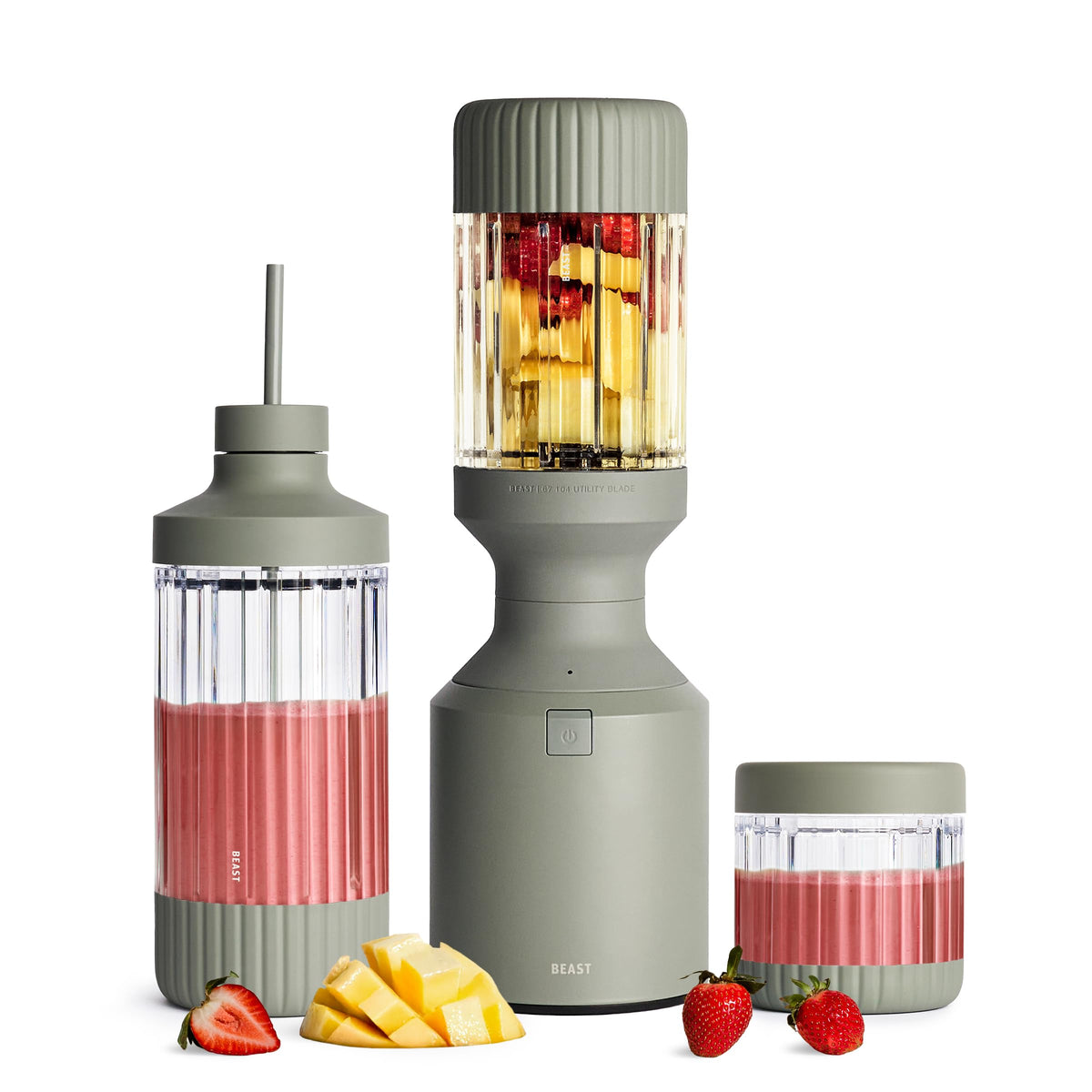Beast Mega 1200 Plus Countertop Blender, XL Vessel, Sage, 1200W