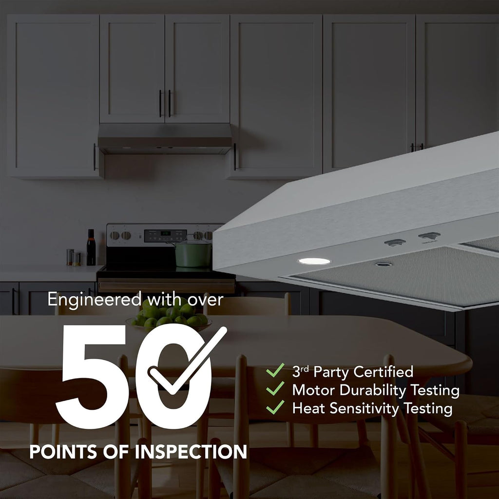 Broan-NuTone GLA1303SS 30-Inch Under Cabinet Range Hood, 350 CFM, Stainless