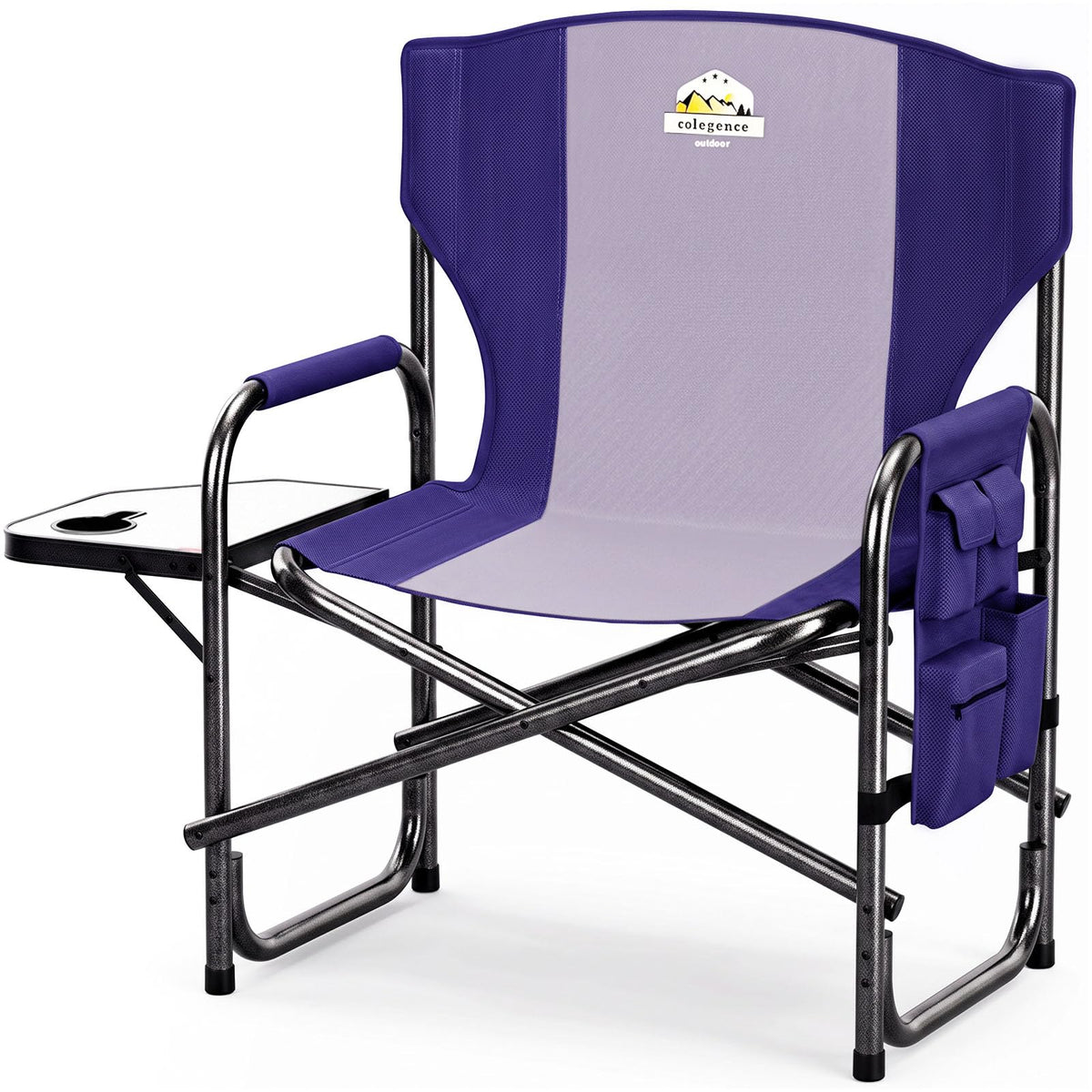 Colegence Oversized Camping Chair, 600-lb Capacity, Heavy-Duty Steel Frame