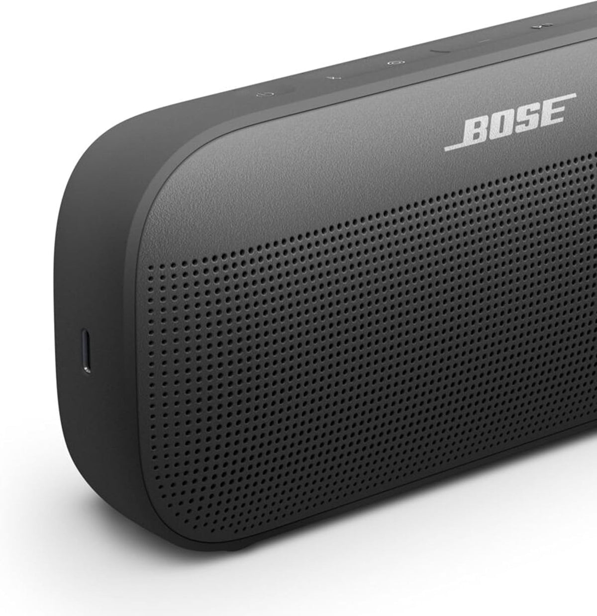 Bose SoundLink Flex Bluetooth Speaker (2nd Gen) Bundle with Fast Charger - Portable Outdoor Speaker with Hi-Fi Audio, Waterproof and Dustproof, USB-C, Up to 12 Hours Battery Life, (Black)