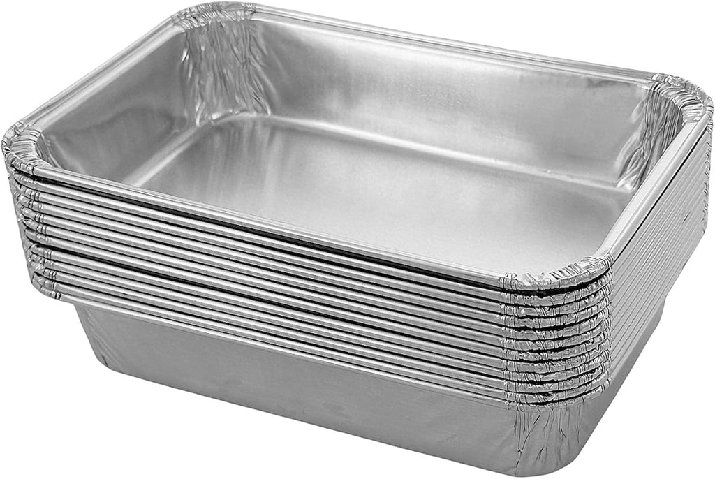 PACTOGO 6" x 4" x 1" Disposable Aluminum Foil Smooth-Wall Oblong Mini Danish Cake Pans - Ideal Baking Tins for Sweets, Coffee Cakes, Danishes, Cookies, Brownies (Pack of 200)