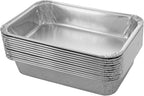 PACTOGO 6" x 4" x 1" Disposable Aluminum Foil Smooth-Wall Oblong Mini Danish Cake Pans - Ideal Baking Tins for Sweets, Coffee Cakes, Danishes, Cookies, Brownies (Pack of 200)