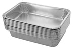 PACTOGO 11" x 7" x .75" Oblong Disposable Aluminum Foil Danish Cake Pans - Shallow Baking Sheets Ideal for Sweets, Cakes, Cookies (Pack of 100)